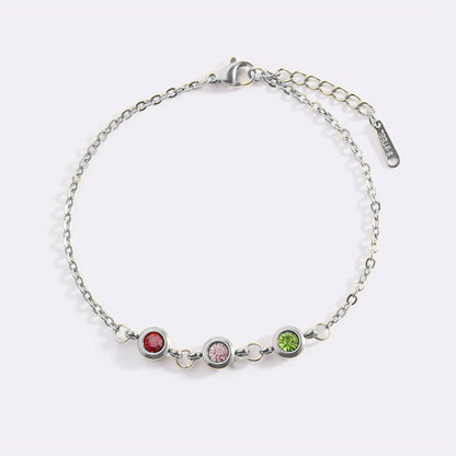 Personalized Birth Stone Bracelet