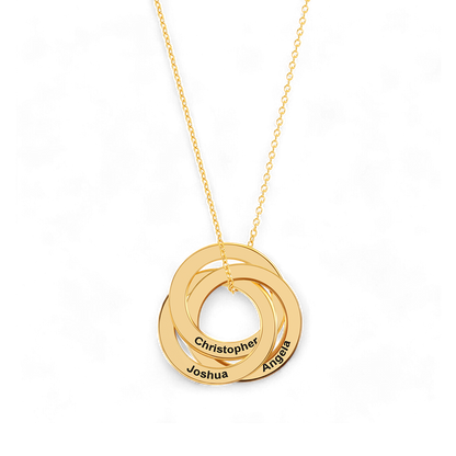 Personalized Linked Circle Necklace