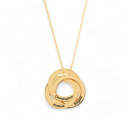 Personalized Linked Circle Necklace