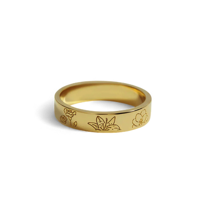 Personalized Stamped Flower Band