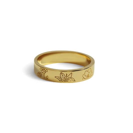 Personalized Stamped Flower Band