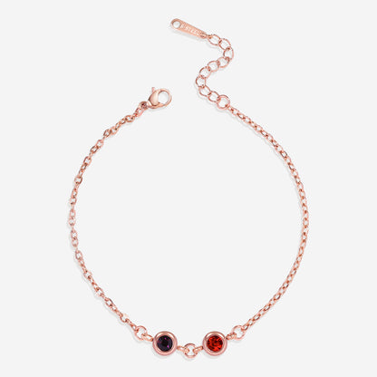 Personalized Birth Stone Bracelet