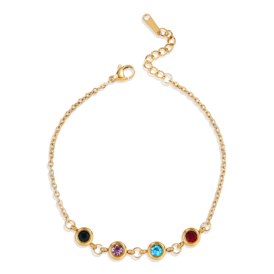 Personalized Birth Stone Bracelet