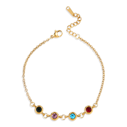 Personalized Birth Stone Bracelet