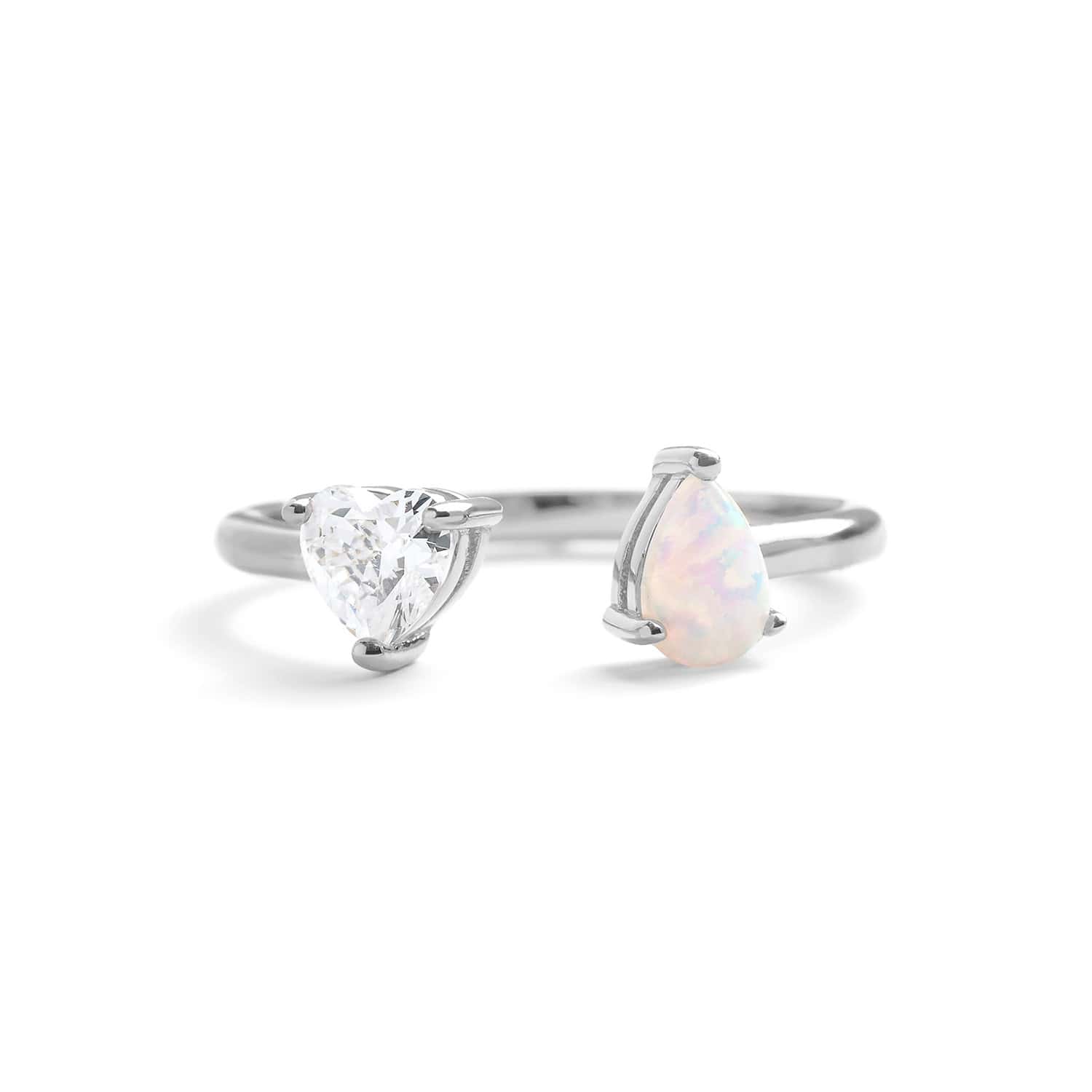 Toi Et Moi Heart Ring - Touch Bling