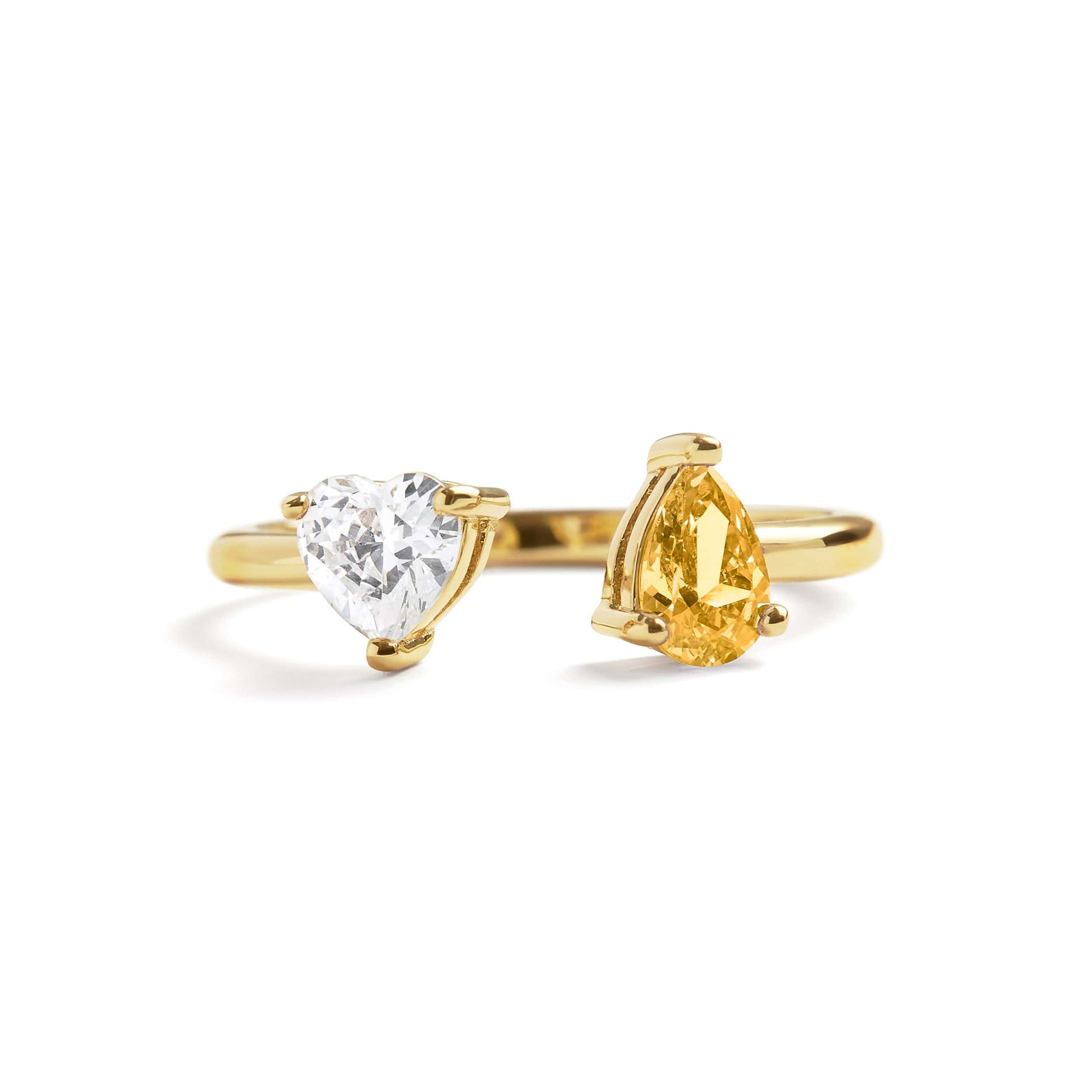 Toi Et Moi Heart Ring - Touch Bling