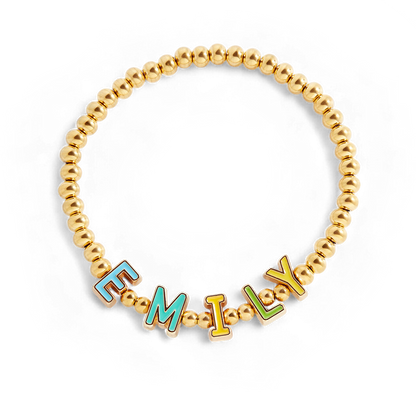 Rainbow Candy Letter Bracelet