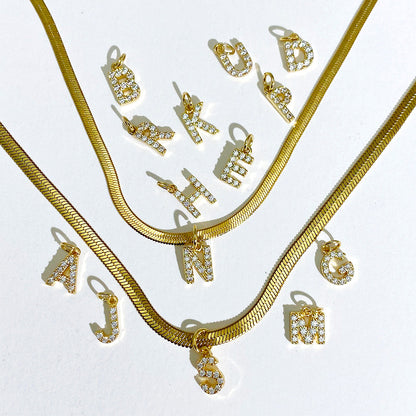 Collar con inicial de espiga