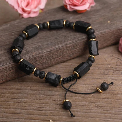 Lava Stone & Tourmaline Power Bracelet
