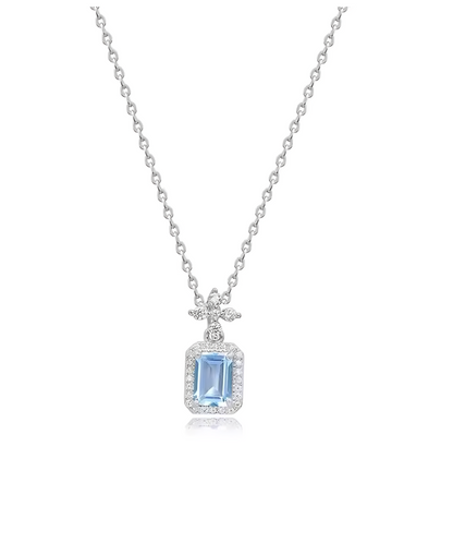 Sapphire Inspired Pendant Necklace