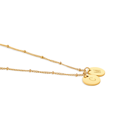 Dainty Initial Disc Necklace