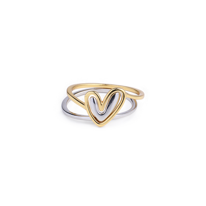 Self Love Layered Heart Ring