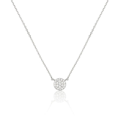 Collar circular con diamantes de plata