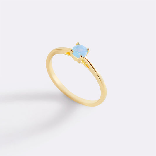 Opal Solitaire Ring