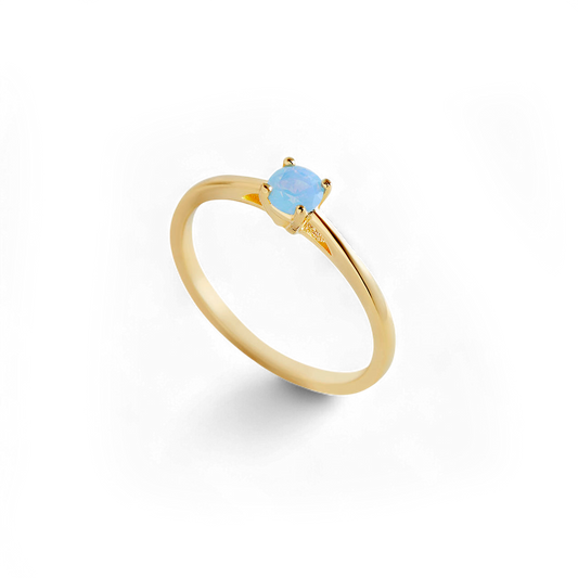 Opal Solitaire Ring