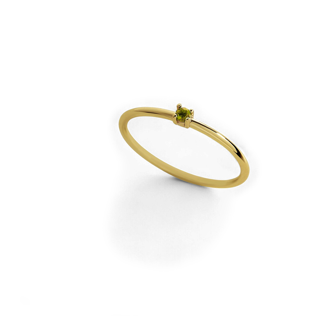 Super zierlicher Stapelring mit Geburtssteinen