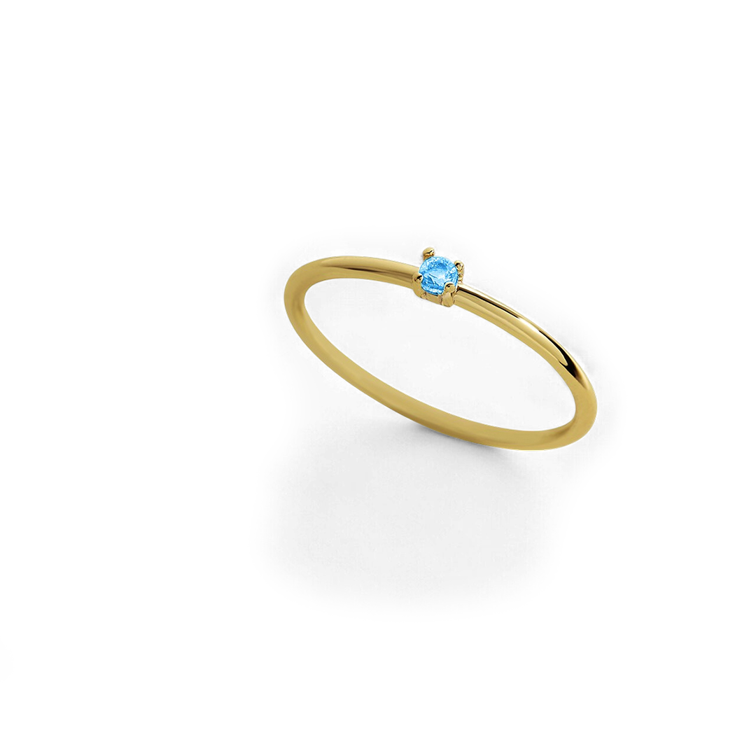 Super zierlicher Stapelring mit Geburtssteinen