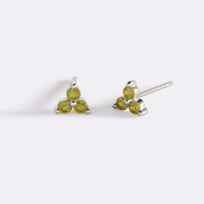 Trinity Birthstone Earrings