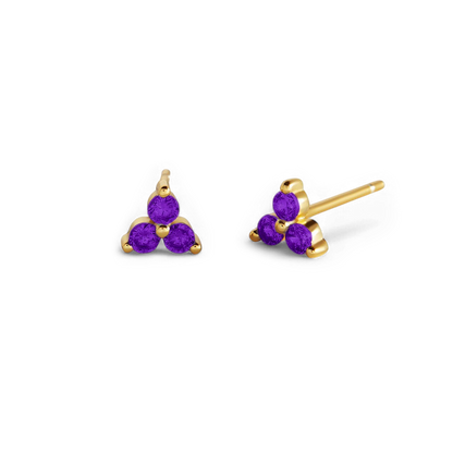 Trinity Birthstone Earrings