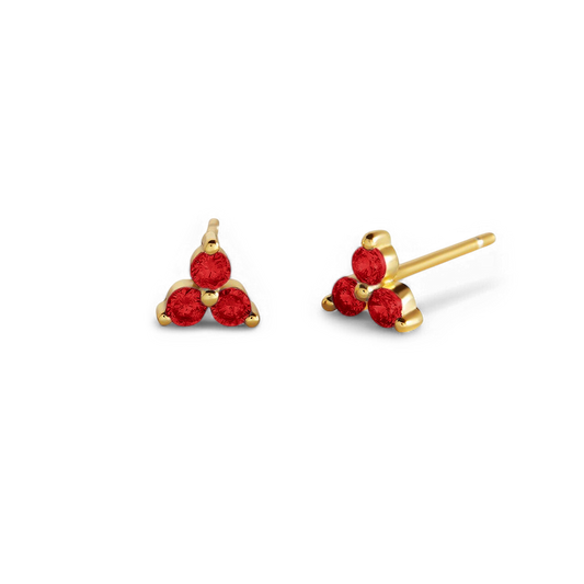 Trinity Birthstone Earrings