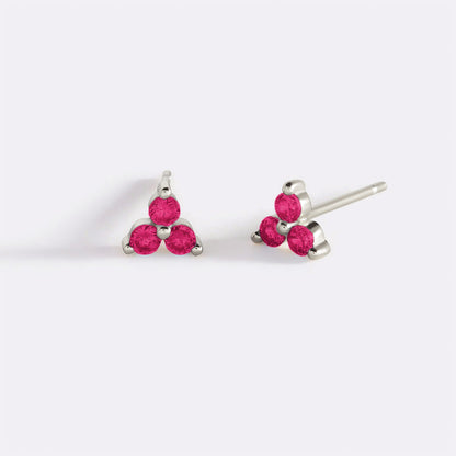 Trinity Birthstone Earrings