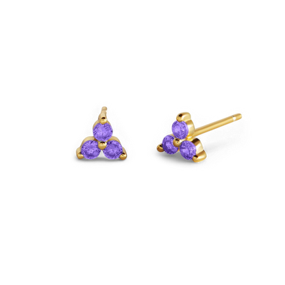 Trinity Birthstone Earrings