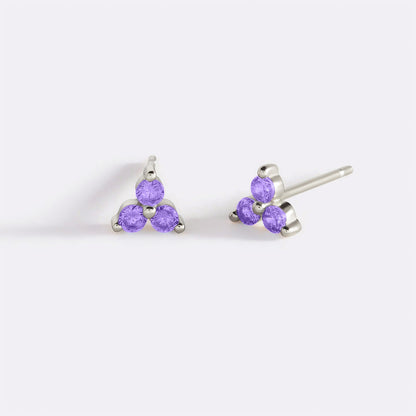 Trinity Birthstone Earrings