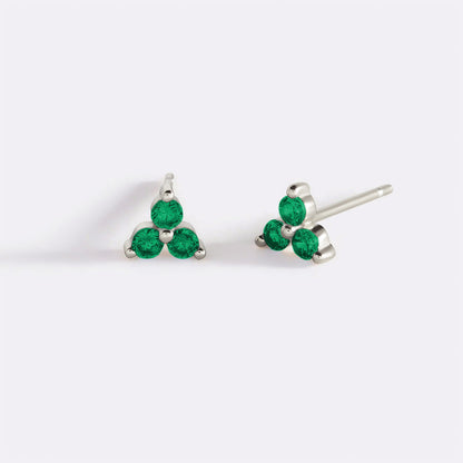 Trinity Birthstone Earrings