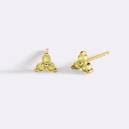 Trinity Birthstone Earrings