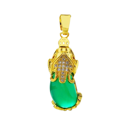 18k Gold Charm Pixiu Wealth Necklace