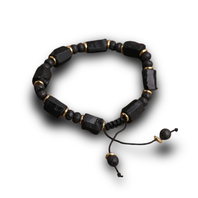 Lava Stone & Tourmaline Power Bracelet