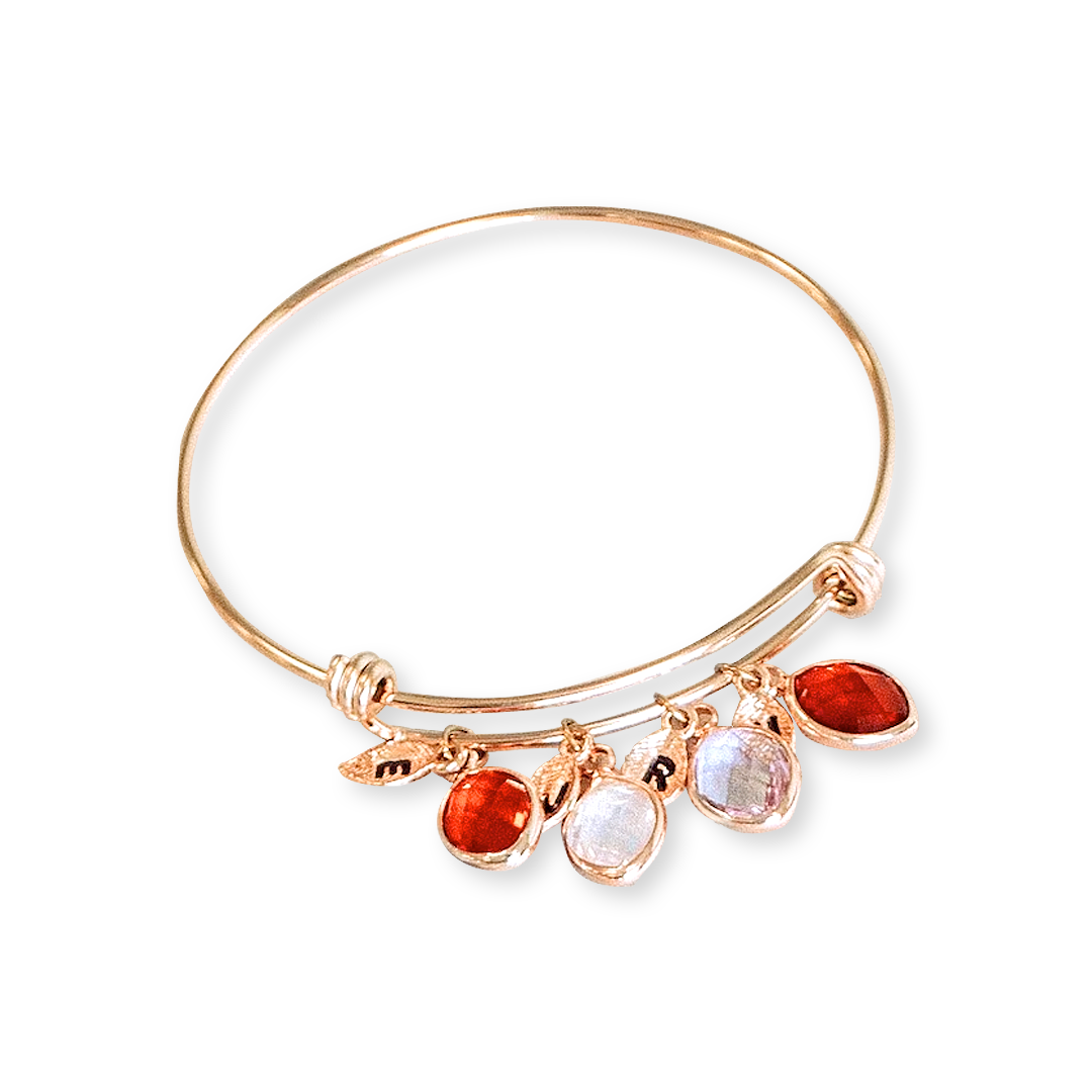 Armband mit Geburtsstein-Familienanhänger