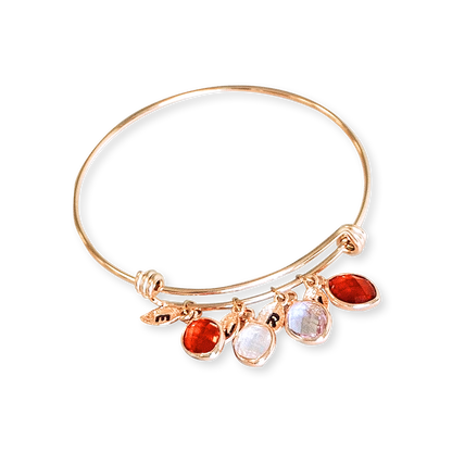 Armband mit Geburtsstein-Familienanhänger