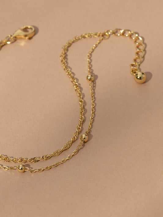 Double Chain Vermeil Bracelet Set