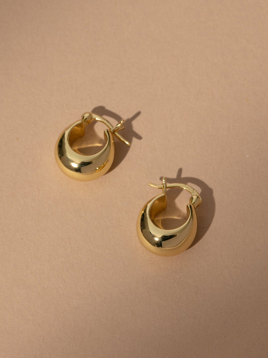 Pendientes de aro vermeil llamativos