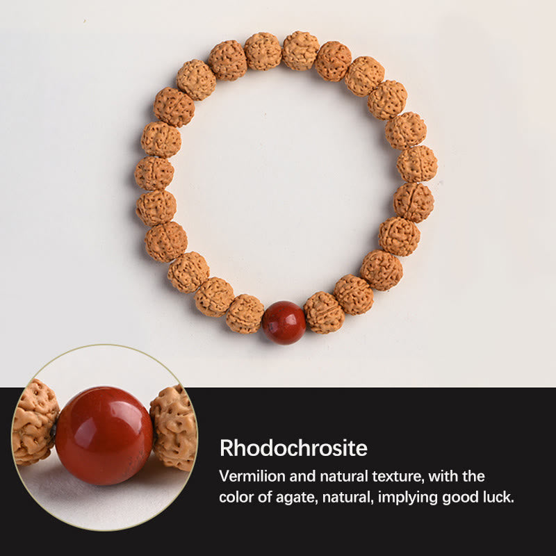 Buddha-Steine ​​Tibet Rudraksha Bodhi Samen Reichtum Glücksbringer Armband