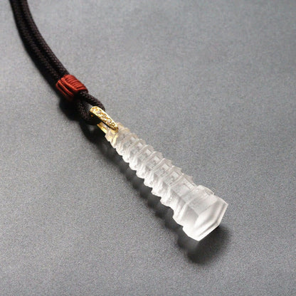 Collar de la sabiduría de la antigua pagoda Liuli con piedras de Buda 