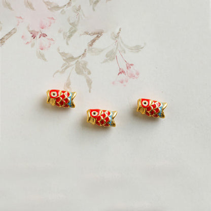 Buddha Stones 999 Gold Koi Fisch Natur Granat Schutzarmband