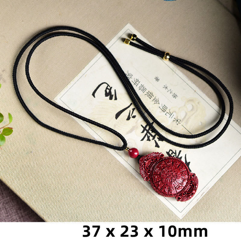 Colgante de collar con bendición de cinabrio natural con forma de calabaza del zodiaco chino Yin Yang de Buda sonriente con piedras de Buda 