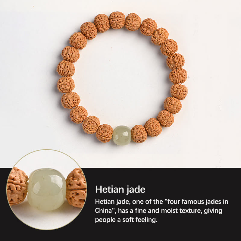 Buddha-Steine ​​Tibet Rudraksha Bodhi Samen Reichtum Glücksbringer Armband