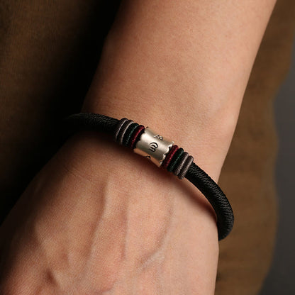 Pulsera con hebilla magnética de la paz Om Mani Padme Hum en plata de ley 999 con piedras de Buda
