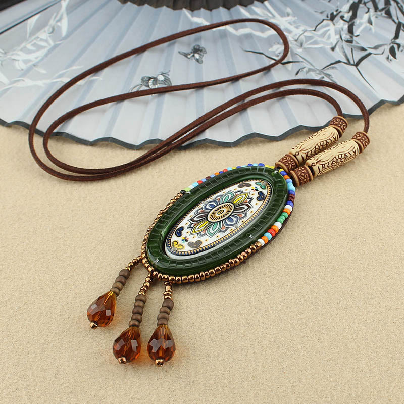 Buddha Stones Mandala Pattern Beads Creativity Necklace Pendant - Touch Bling