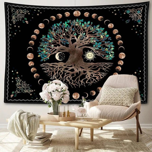 Abstract Galaxy Tree of Life Tapestry
