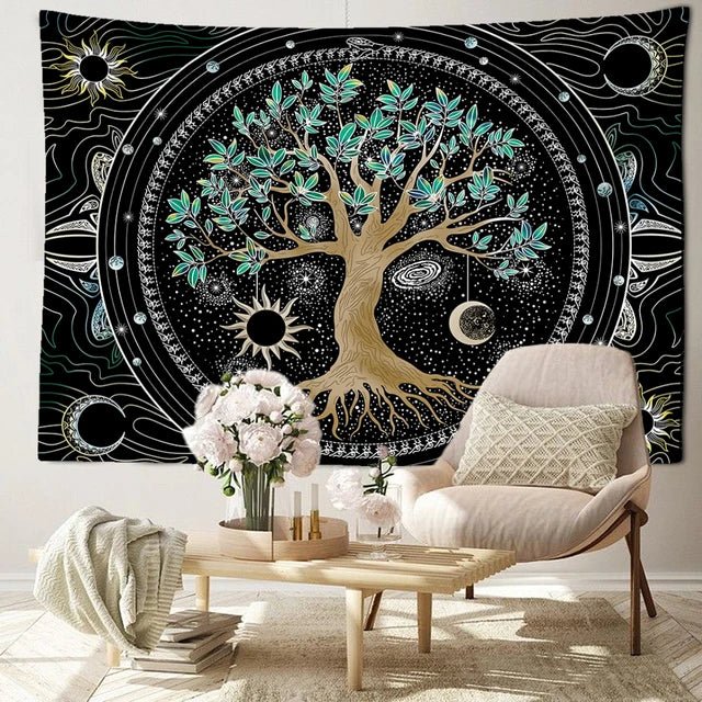 Abstract Galaxy Tree of Life Tapestry