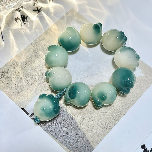 Geschnitzte Katze Pfote Bodhi Armband süße Tasche Anhänger Auto Schlüsselanhänger Handykette