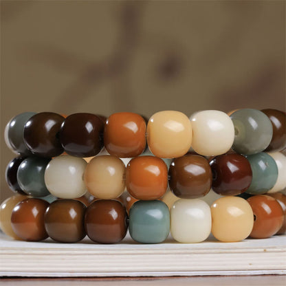 Armband mit Buddha-Steinen, mehrfarbig, Bodhi-Samen, hält böse Geister fern