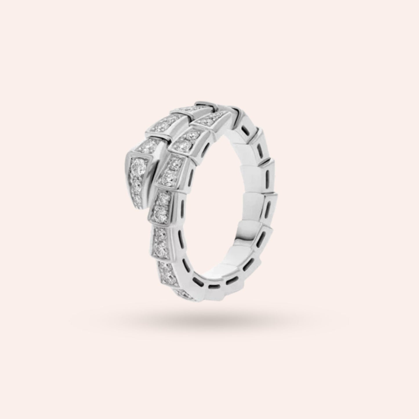 Adjustable Zircon Serpent Ring