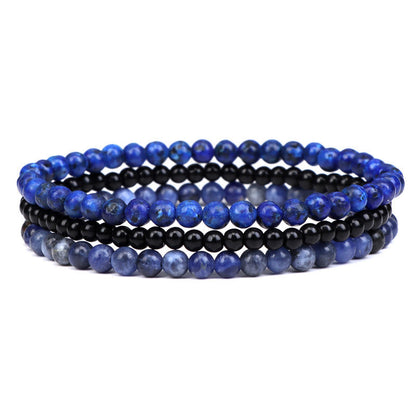 Pulsera espiritual de paz interior con piedras de cristal natural de 3 piezas de Buddha Stones