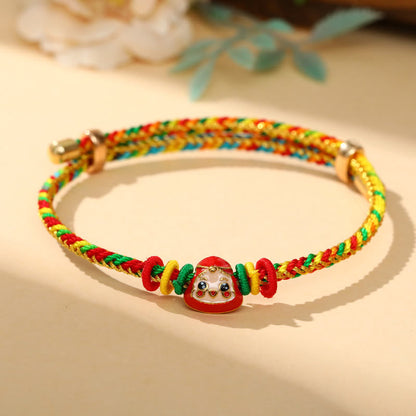 Buddha Steine ​​Bunte Seil Zongzi Muster Glück Handgemachte Kind Erwachsene Armband