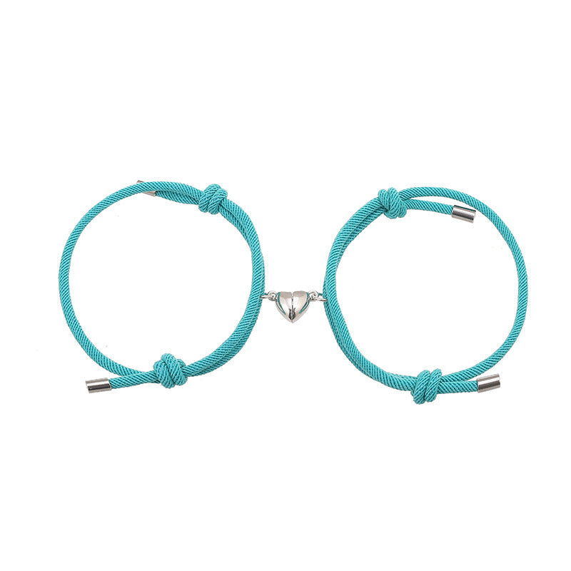 2Pcs Love Magnetic Couple String Strength Bracelet - Touch Bling